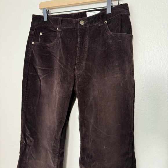 Vintage Y2K Live a Little Womens Brown Corduroy Pants High-Waist Retro Size 10 - Picture 2 of 10